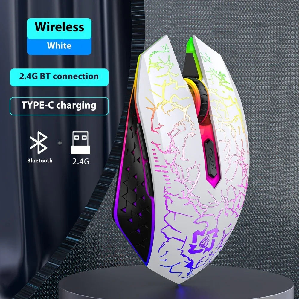 Bluetooth Dual-Mode 24G Rechargeable Luminous Gaming Mouse