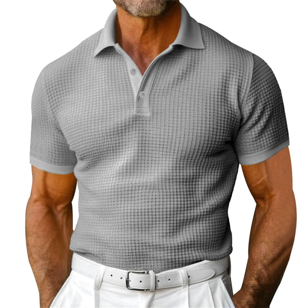 Short Sleeve Polo Shirt Men's Fashion Summer Lapel Shirt.