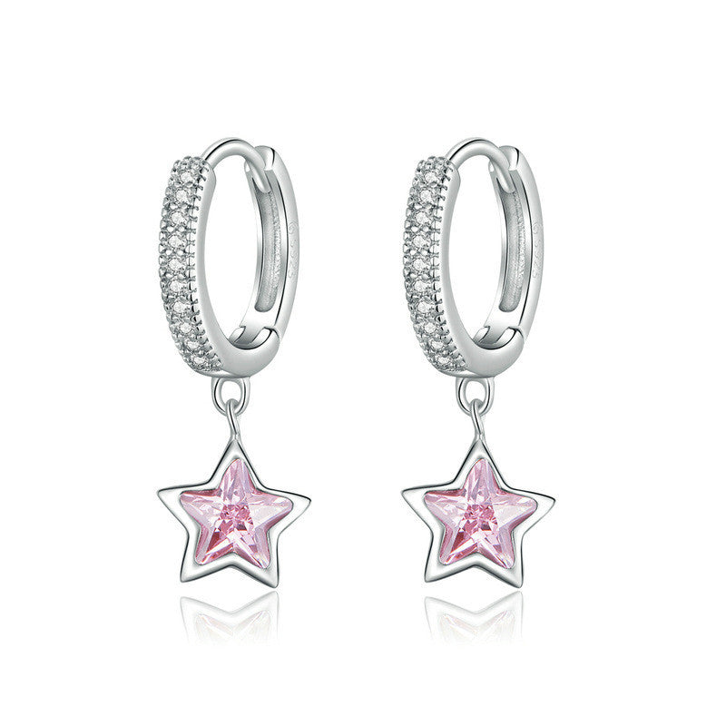 Women's Fashion Personality Pentagram Earrings Ladies
