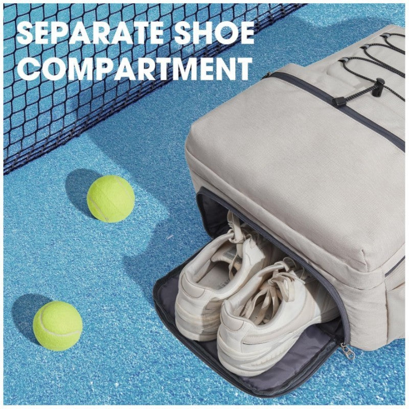 Men's And Women's Unisex Large Tennis Backpack With 4 Rackets Capacity And Shoes Compartment