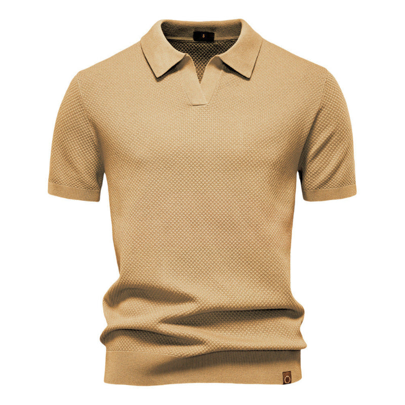 Men's Woolen Summer Short Sleevee Polo Shirt
