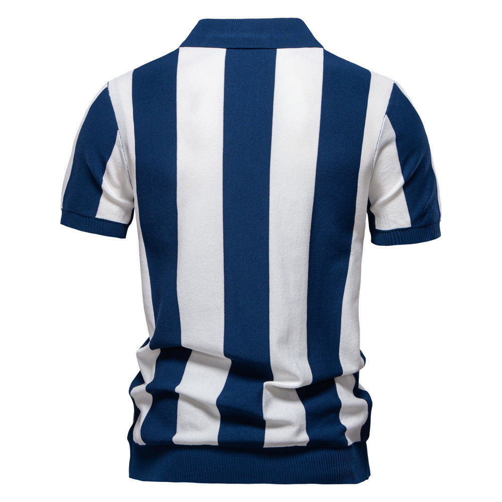 Lapel Short-Sleeved Polo Shirt For Men