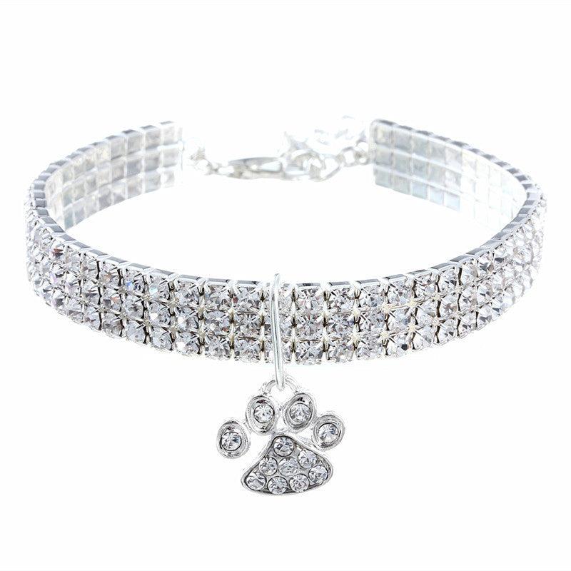Pet Collar Necklace Jewelry With Diamonds For Cats And Dogs