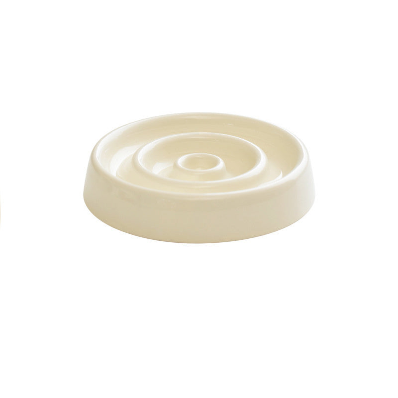 Ceramic Anti-Gulping Slow Feeding Pet Cat Dog Bowl.