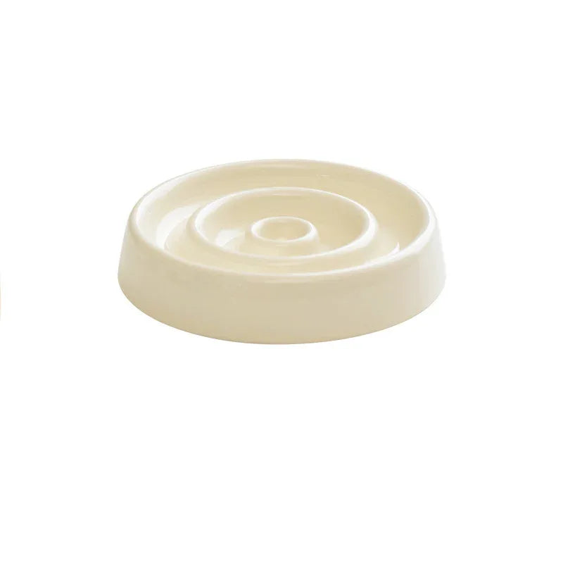 Ceramic Anti-Gulping Slow Feeding Pet Cat Dog Bowl.