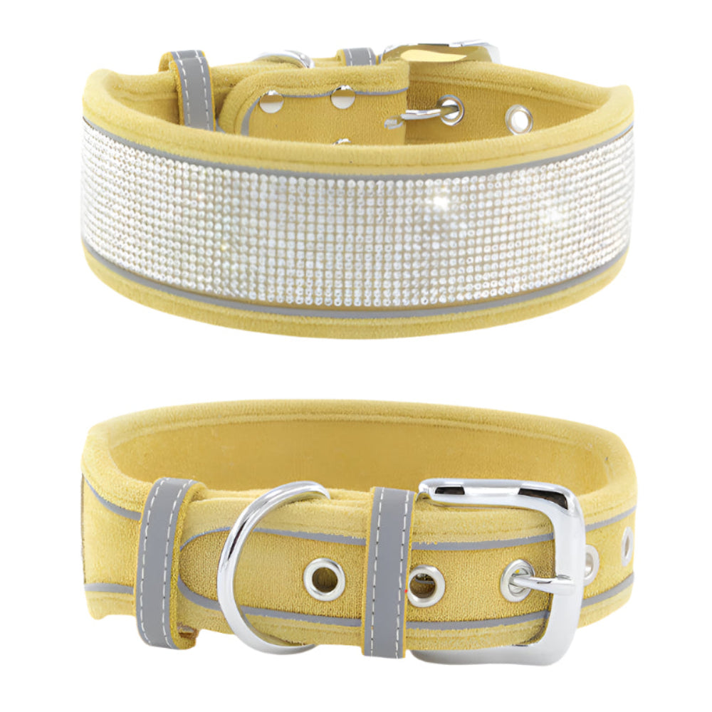 Suede Reflective Soft And Comfortable Dog Pet Collar