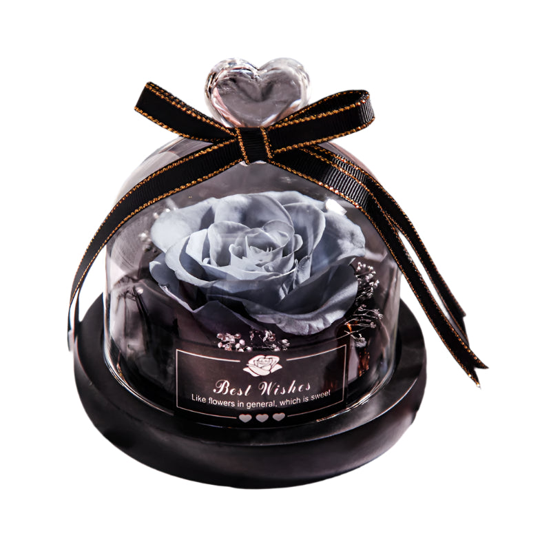 Romantic Flowers Home Decor Rose With LED Glass Valentine's Day Couples Gift