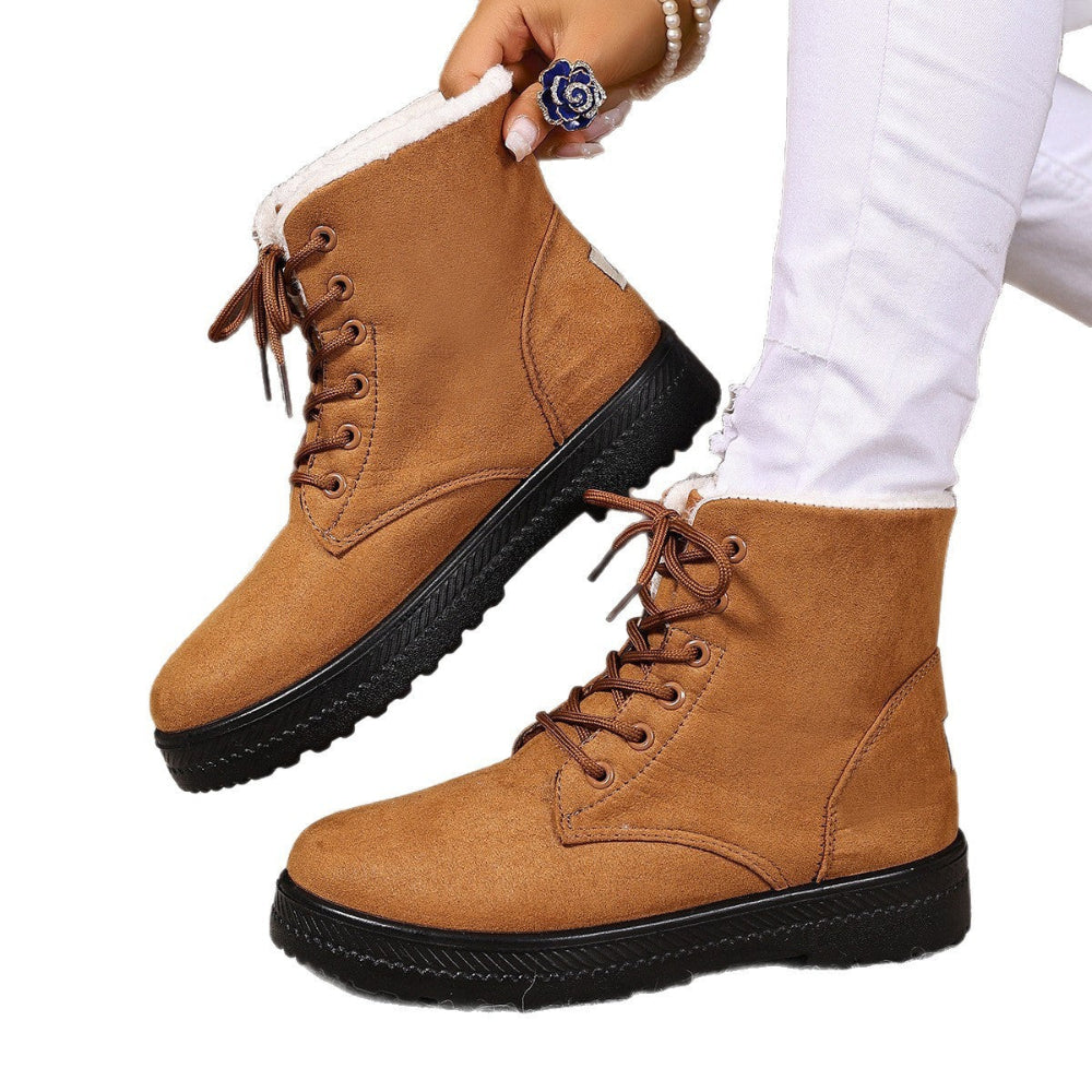 Women's Fashionable Waterproof High-Top Cotton-Padded Autumn Winter Snow Boots