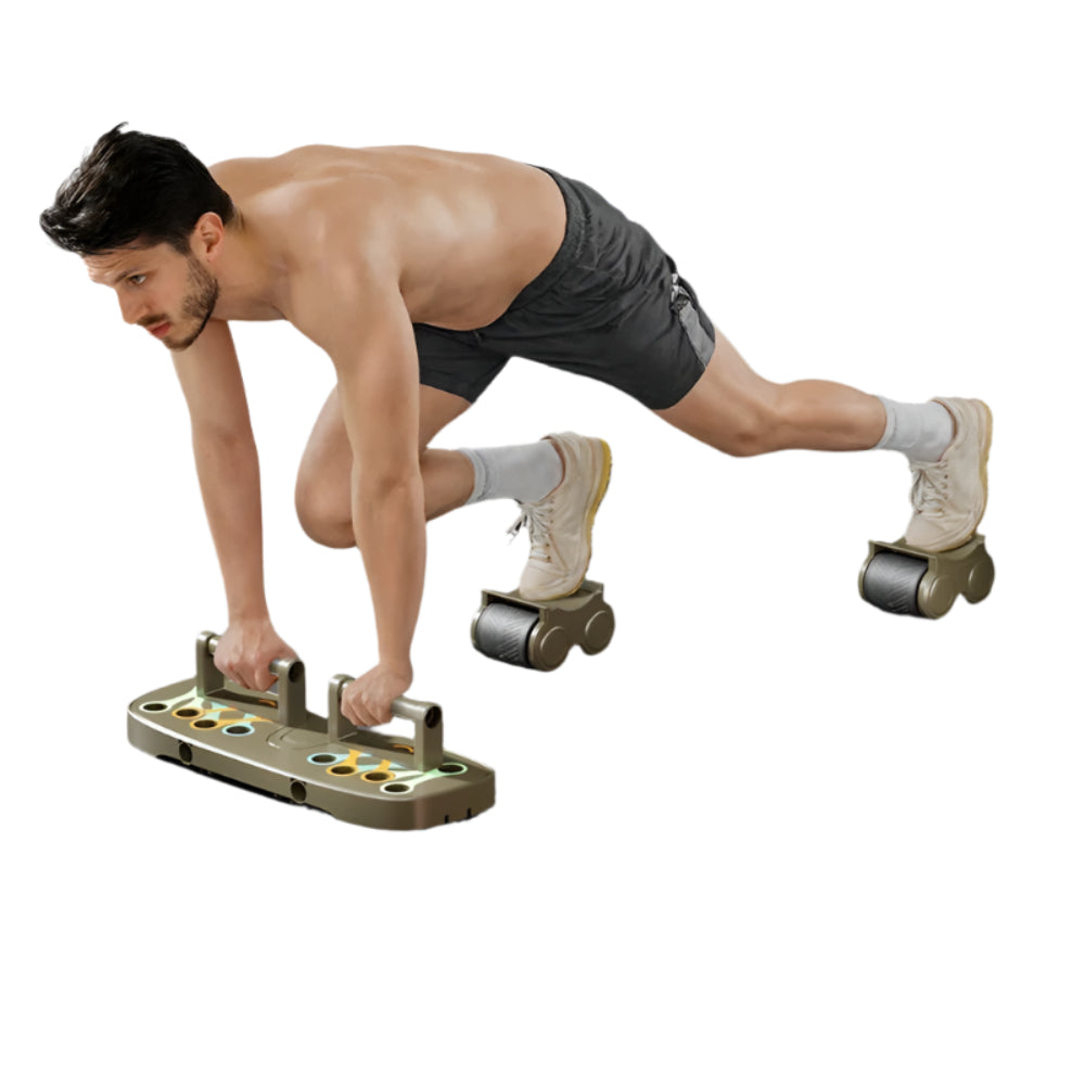Multi-Function Four-Wheel Abdominal Wheel Automatic Rebound Fitness Home Training Equipment.