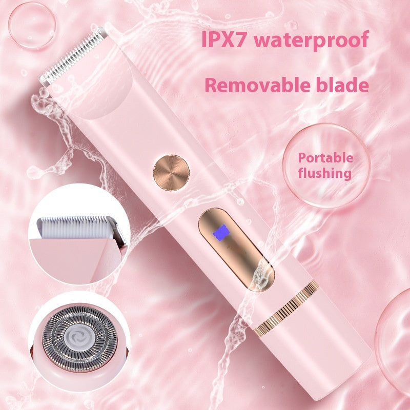 Versatile Armpit Private Area Electric Body Hair Lady Shaver With Two Heads