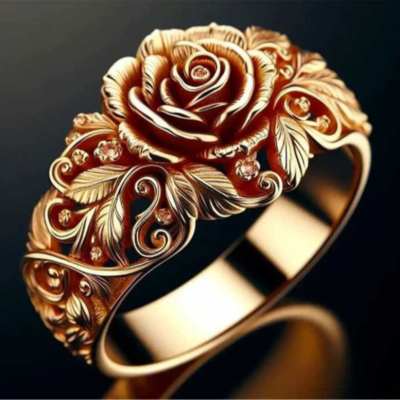 Women's Metal Rose Ring