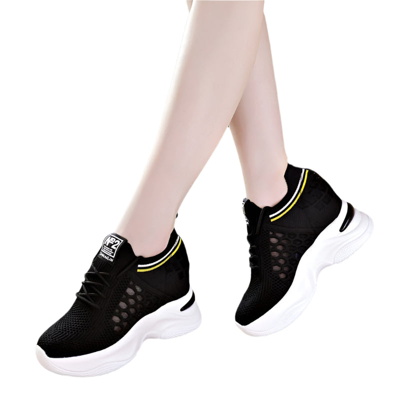 Breathable Slimming Height Increasing Insole Women's Shoes Casual Sneakers
