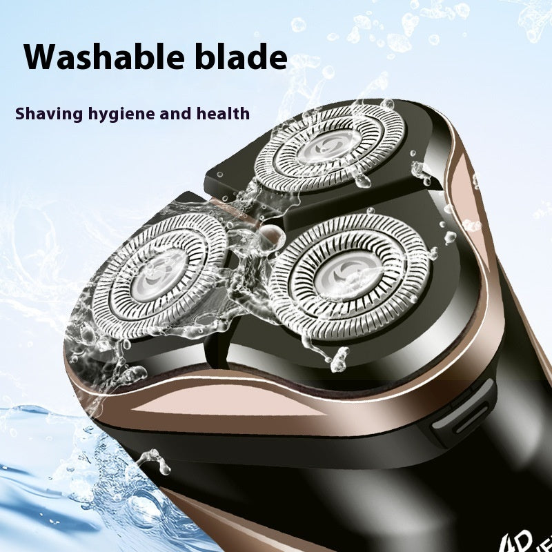 Three Cutter Head Double Ring Floating Men's Shaver