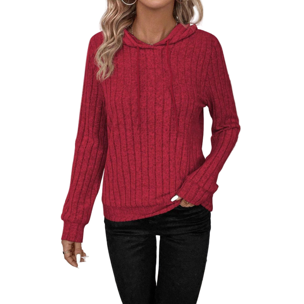 Casual Striped Pullover Hooded Long Sleeves Sweater Hoodie