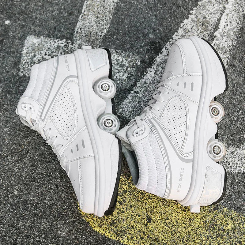 Women's Double row roller skate Shoes