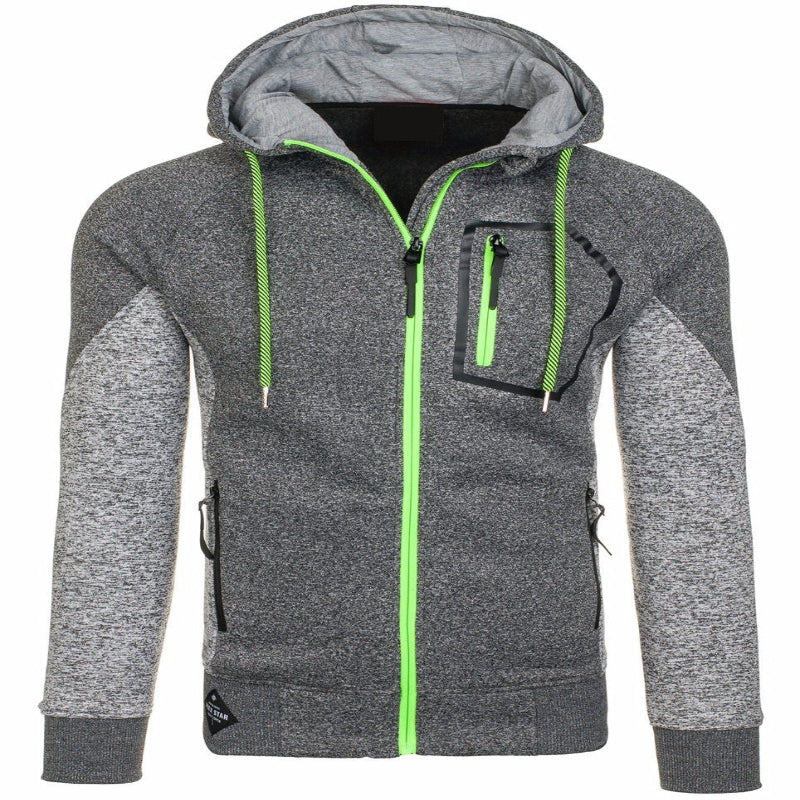 Men's Long Sleeve Hoodie With Chest Pocket