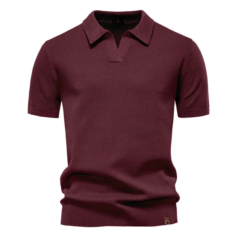 Men's Woolen Summer Short Sleevee Polo Shirt