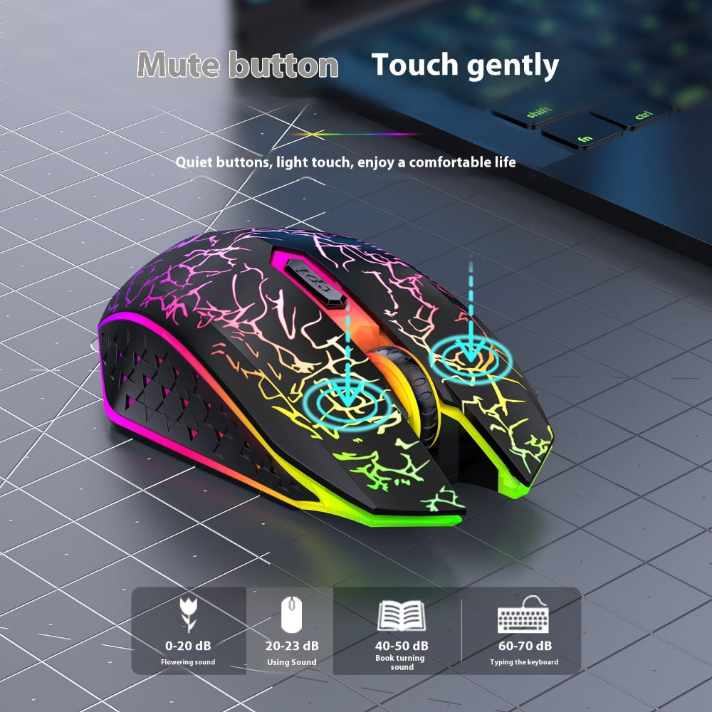 Bluetooth Dual-Mode 24G Rechargeable Luminous Gaming Mouse