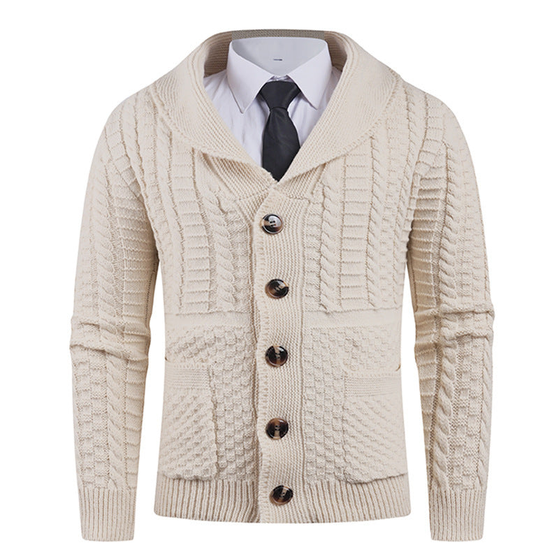 Men's Long-Sleeve Warm Elegant Cardigan Sweater