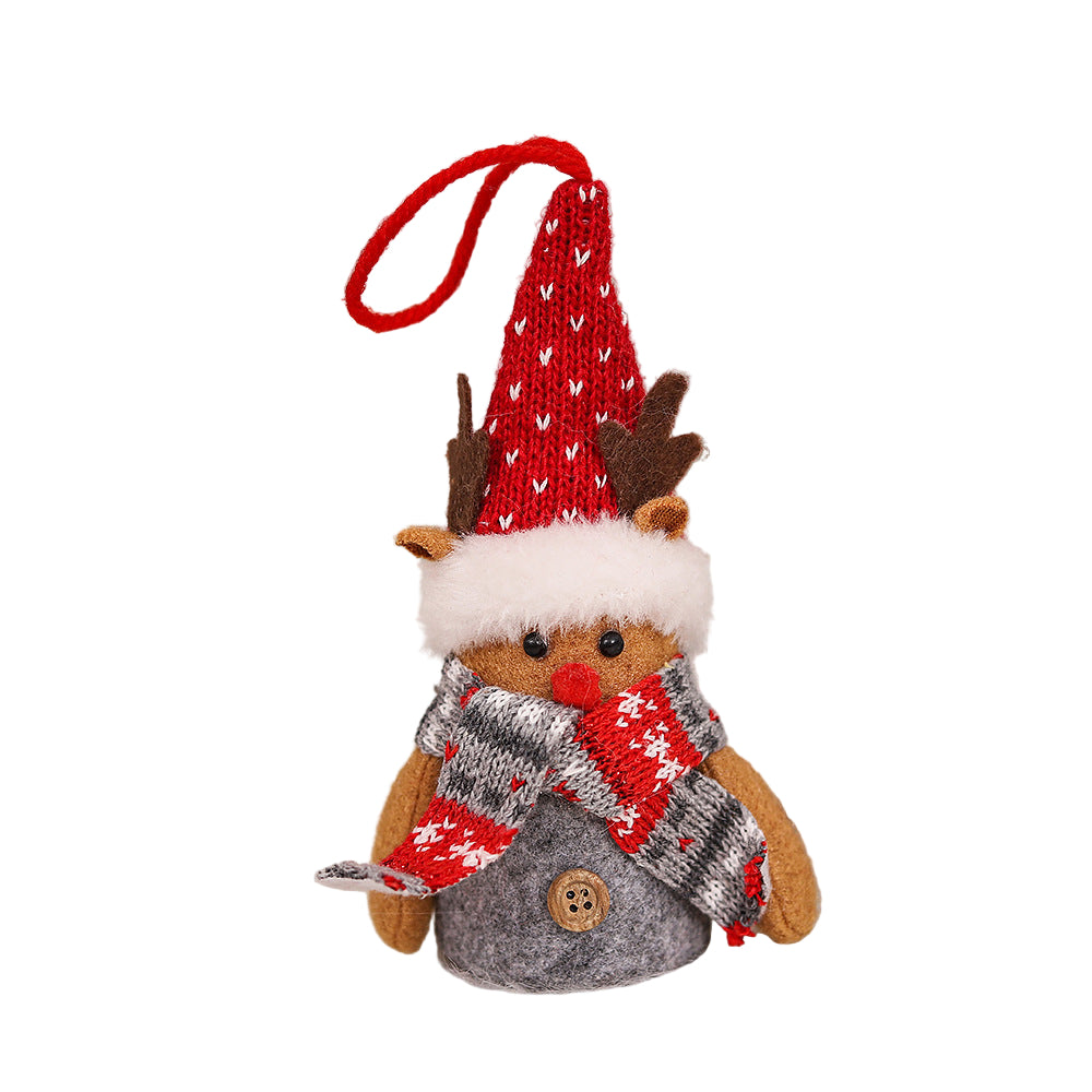 Decorative Creative Cartoon Old Snowman Sants Reindeer Glowing Christmas Dolls