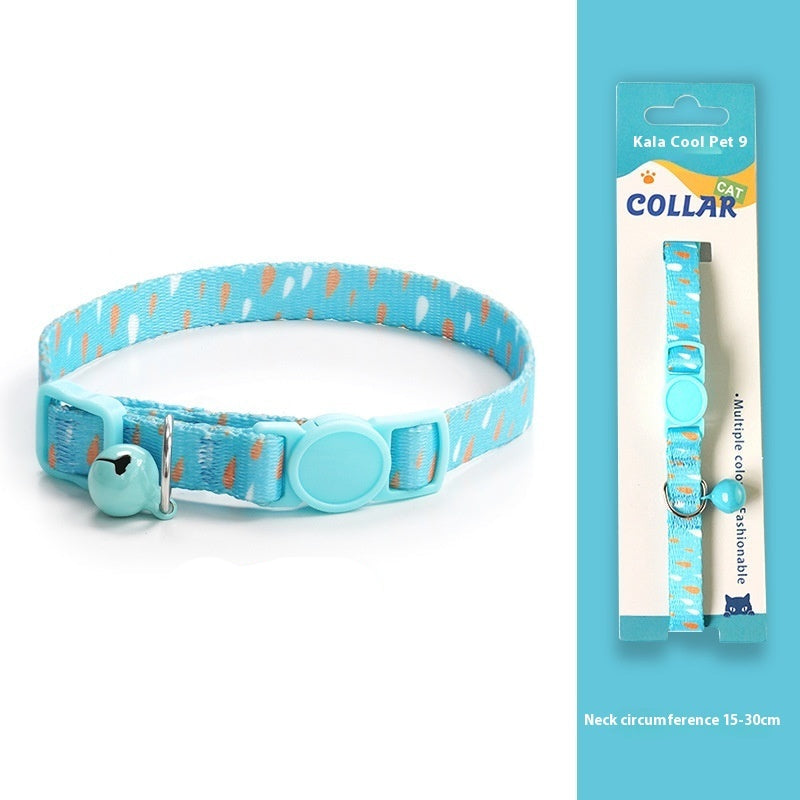 Woven Collar Bell Anti-Suffocation Comfortable Safety Buckle Pet Cat Decoration
