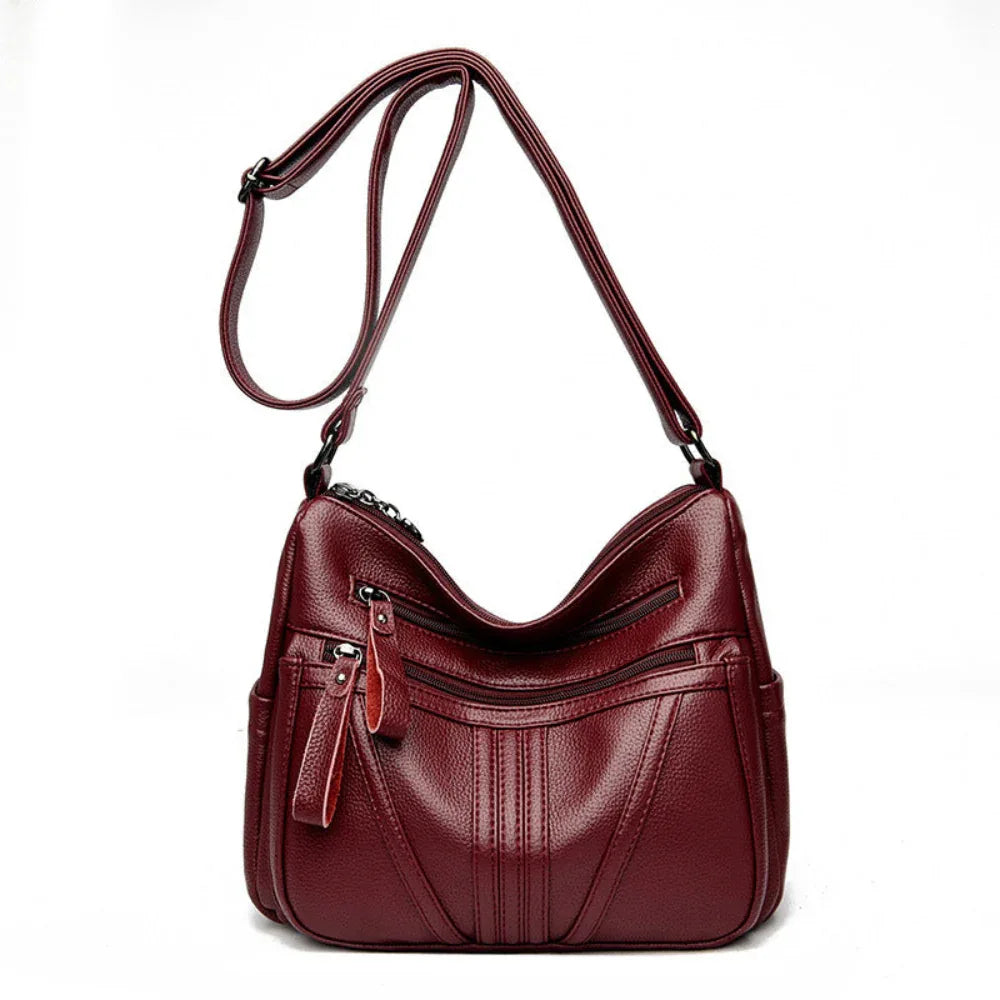 Genuine Leather Women's Simple Shoulder Messenger Handbag