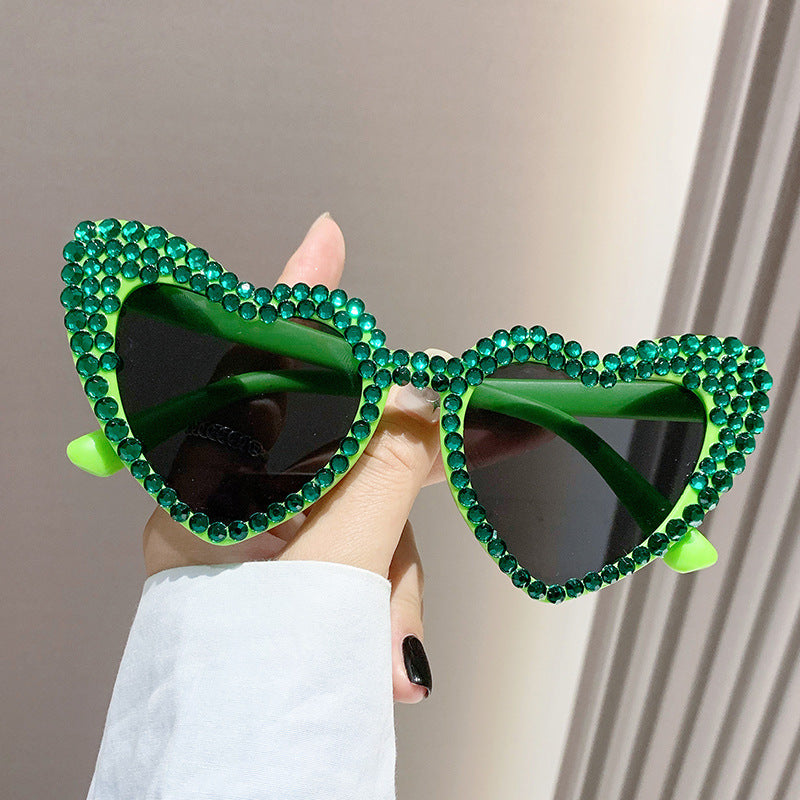 Women's Female Cute Cat Eye Heart-Shaped Sunglasses