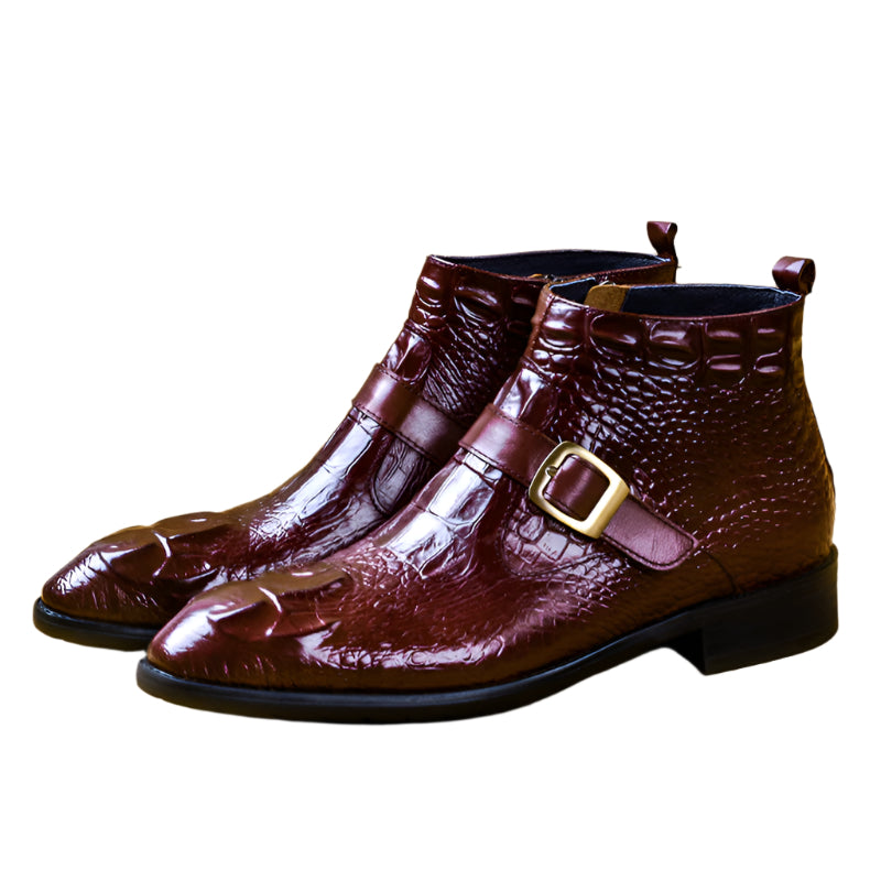 Men's High Top British Style Boots Formal Leather Shoes