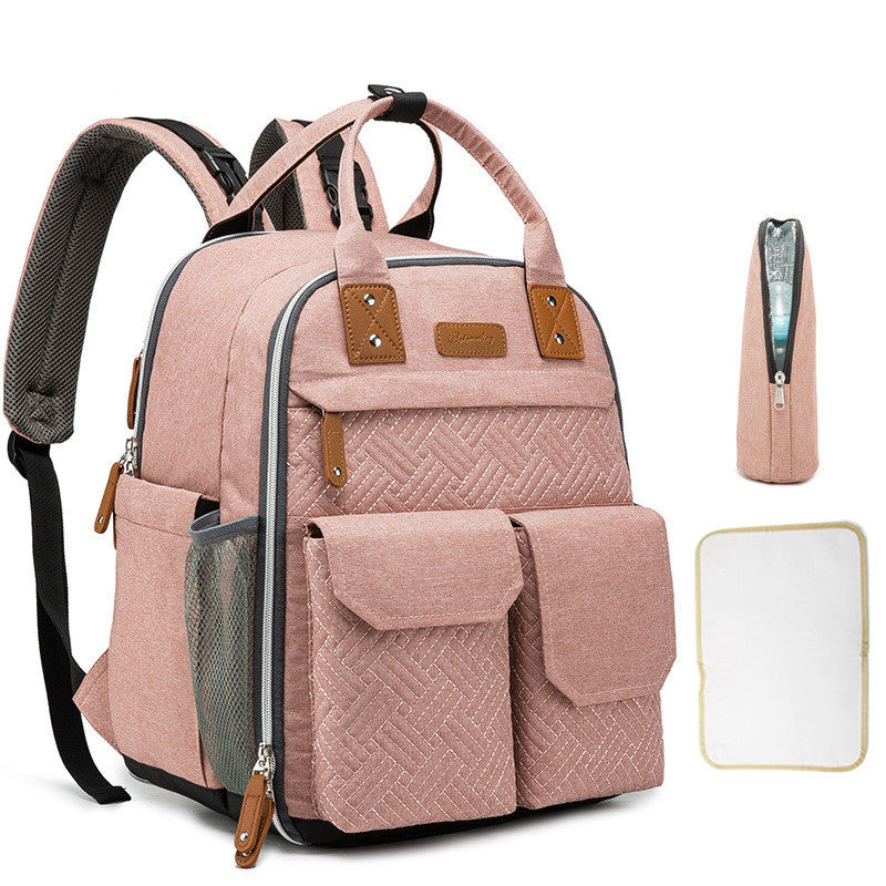 Women's Multifunctional Waterproof Diaper Bag Backpack With Insulated Pockets
