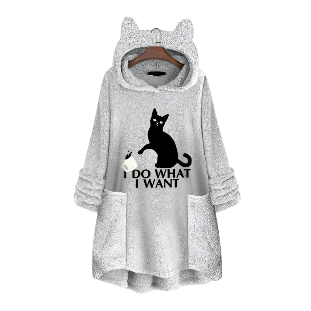 Women's Long Cat Hoodies