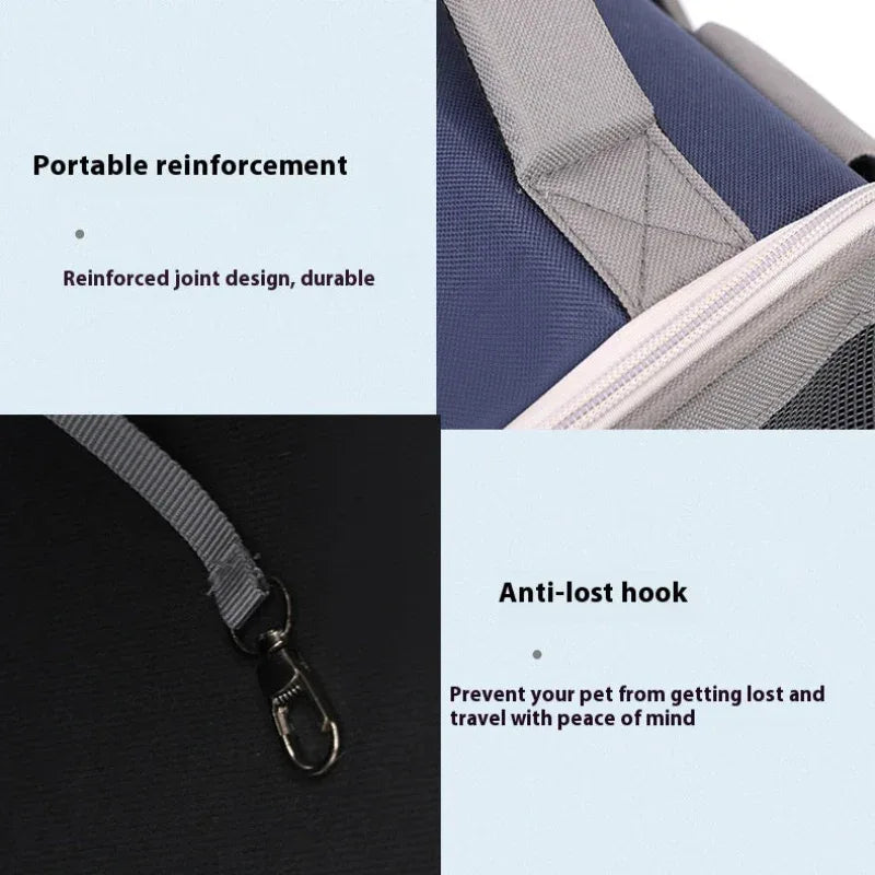 Expandable Breathable Comfortable Dog Cat Pet Backpack.