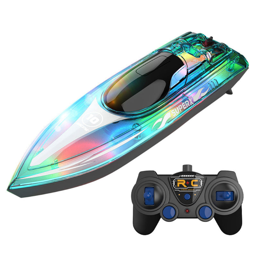Luminous Remote-Control Ship High-Speed Speedboat LED Glare Boat Toy
