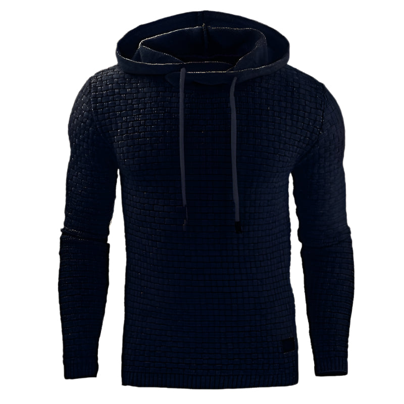Men's Jacquard Sweater Long-Sleeved Hoodie Sweatshirt