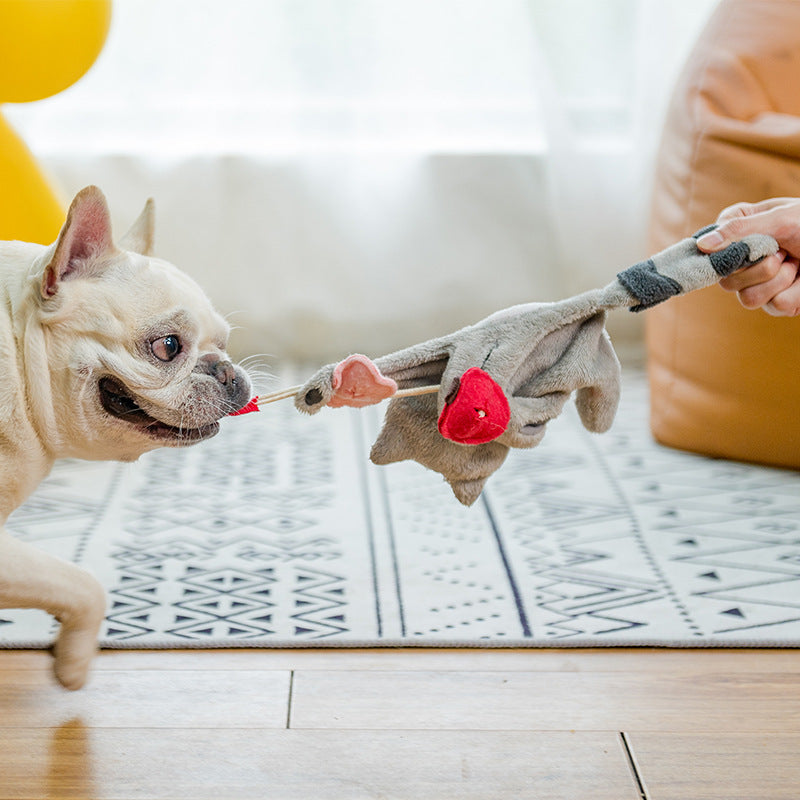 Pet Dog Plush Self Relieving Grinding Teeth Interactive Chew Toy.