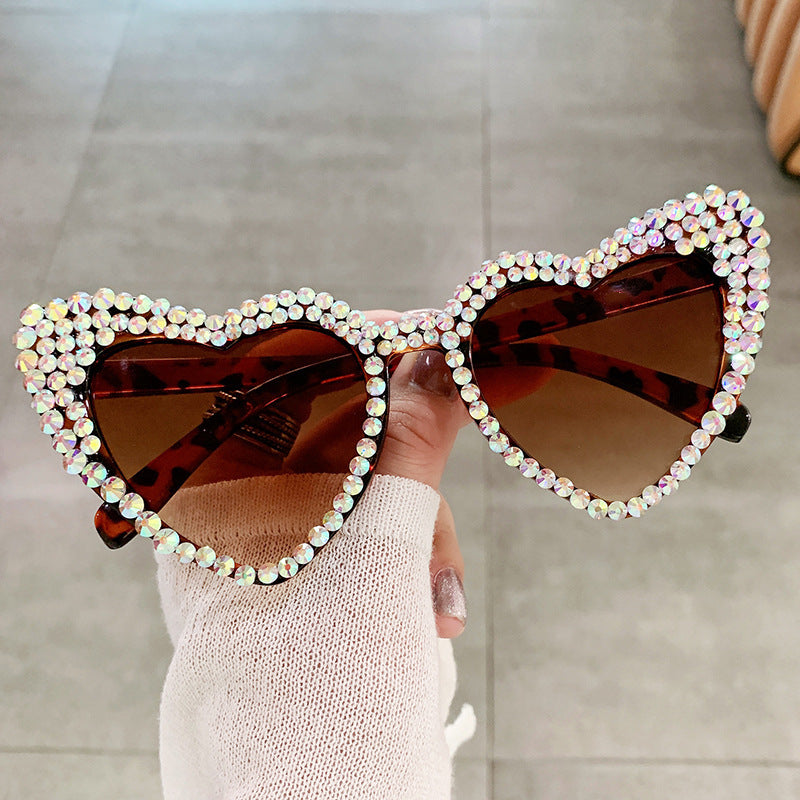 Women's Female Cute Cat Eye Heart-Shaped Sunglasses