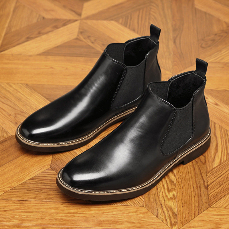 Autumn Winter Spring Elastic Chelsea Boots For Men