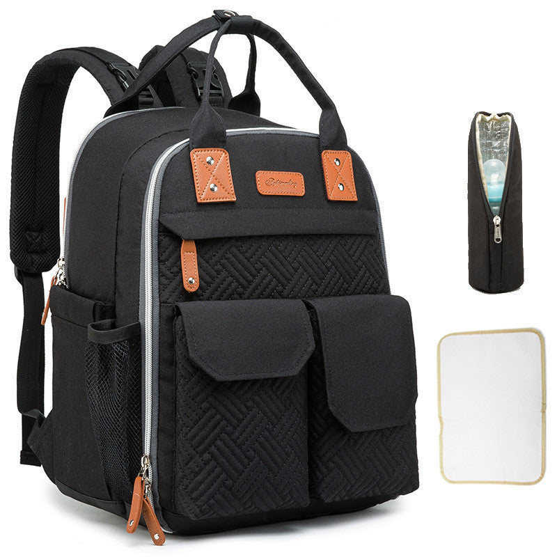 Women's Multifunctional Waterproof Diaper Bag Backpack With Insulated Pockets