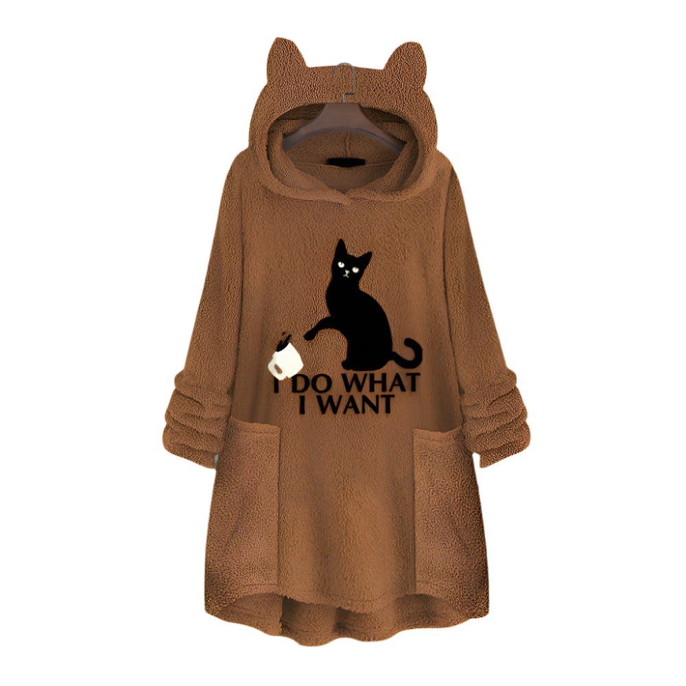 Women's Long Cat Hoodies