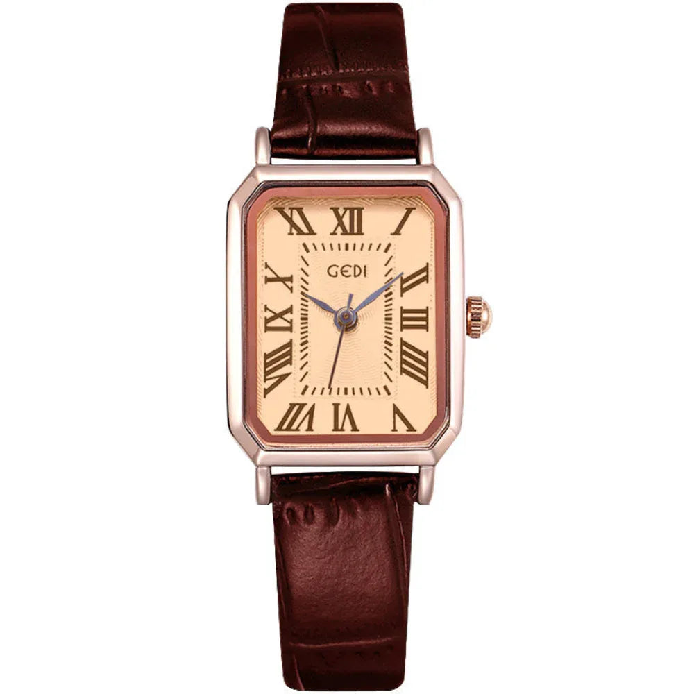 Women's Retro Elegant Waterproof Small Square Watch