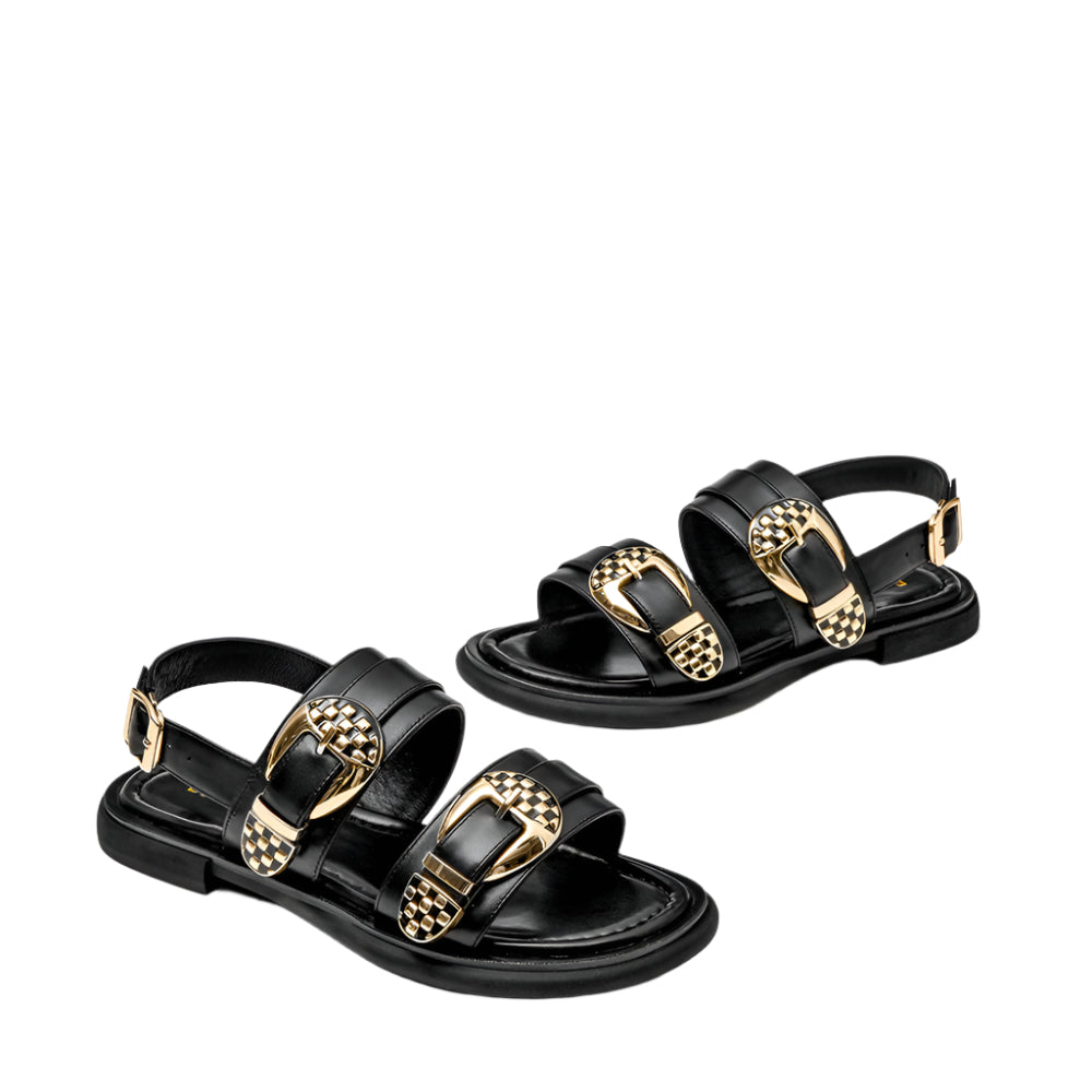 Summer Women's Shoes Flat Leather Roman Sandals