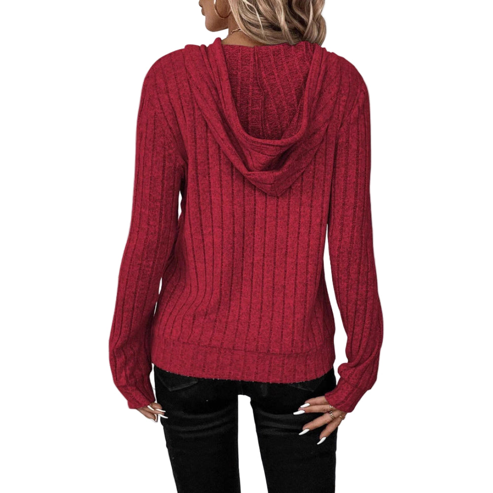 Casual Striped Pullover Hooded Long Sleeves Sweater Hoodie