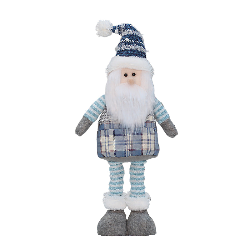 Large Blue Fabric Retractable Christmas Dolls
