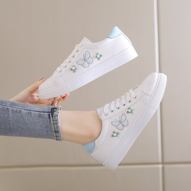 Women's Flat Low-Top Butterfly Sneakers