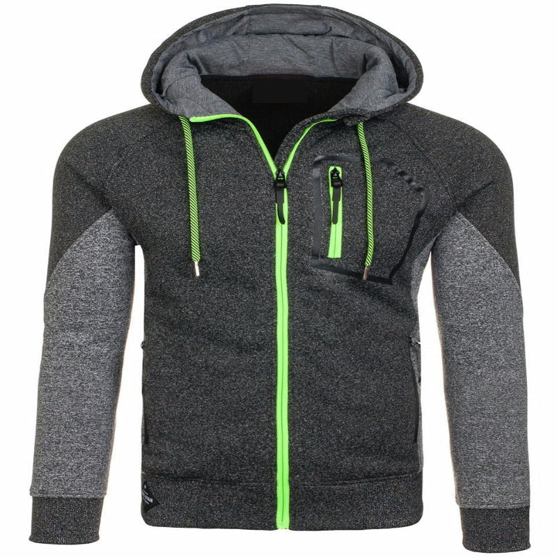 Men's Long Sleeve Hoodie With Chest Pocket