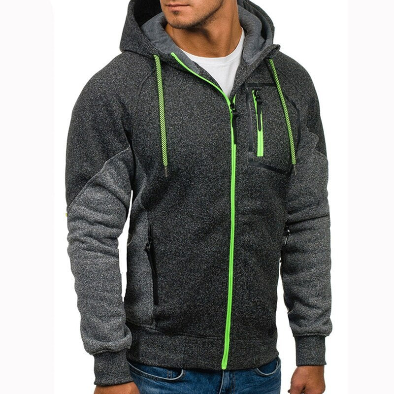 Men's Long Sleeve Hoodie With Chest Pocket
