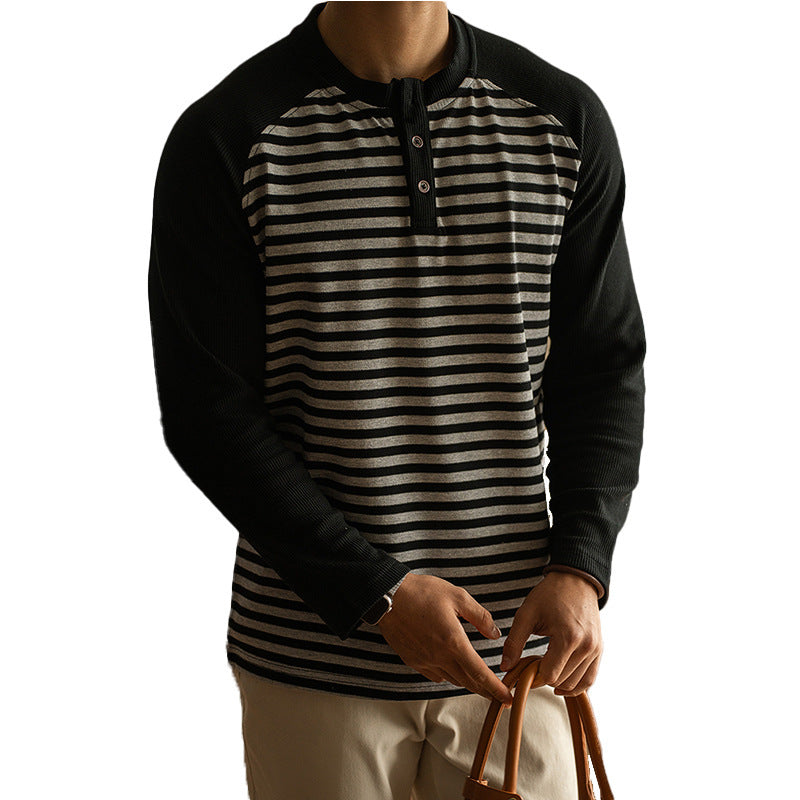 Men's Spring Leisure Loose Long Sleeve Shirt Men