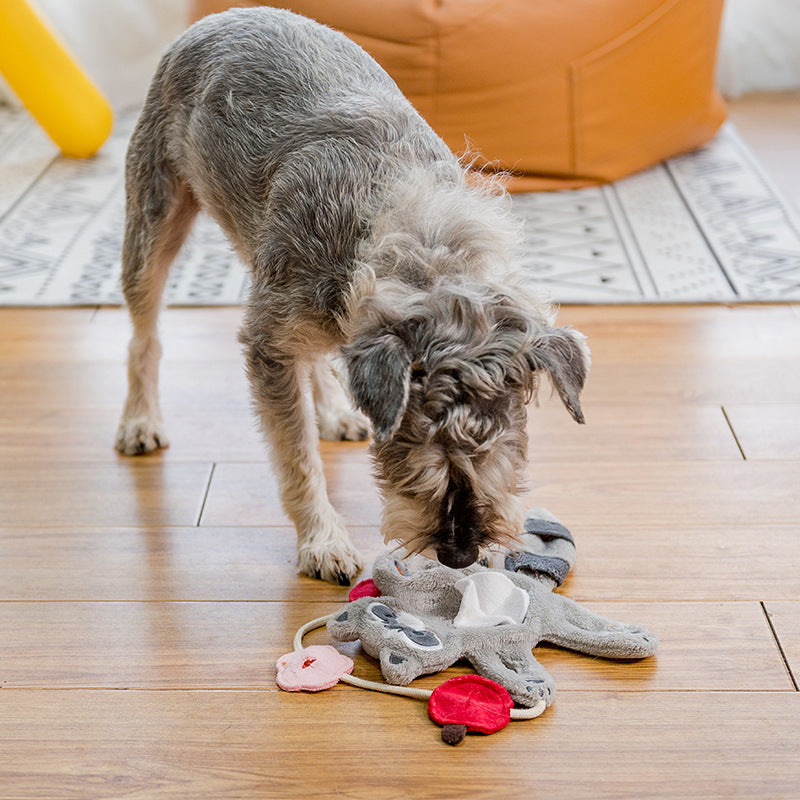 Pet Dog Plush Self Relieving Grinding Teeth Interactive Chew Toy.