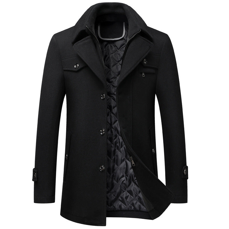 Men's Woolen Thickened Warm Autumn Winter Coat