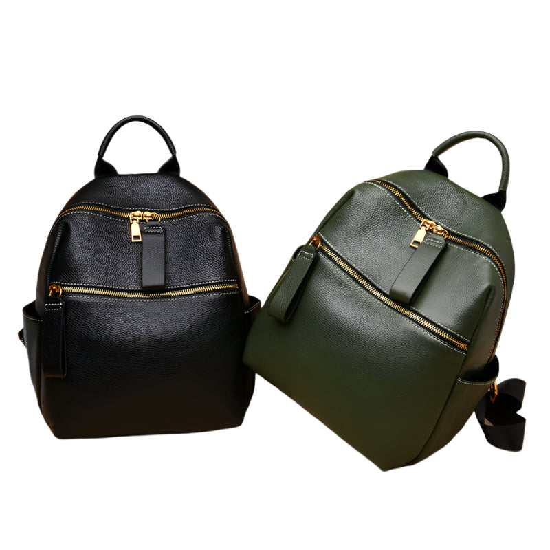 Women's Top Layer Leather Backpack