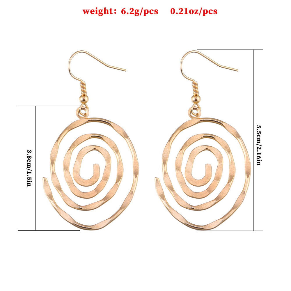 Creative Hollow Circular Vortex Earrings For Women